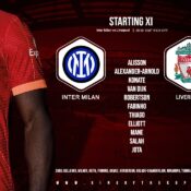 Confirmed: Liverpool team v Inter Milan