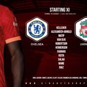 Liverpool team v Chelsea League cup final Wembley 27 February 2022