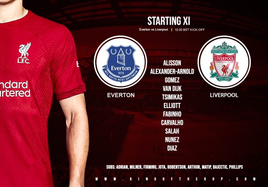 Confirmed: Liverpool team v Everton