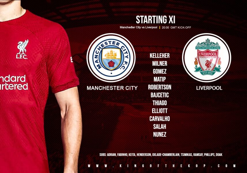 Confirmed: Liverpool team v Manchester City