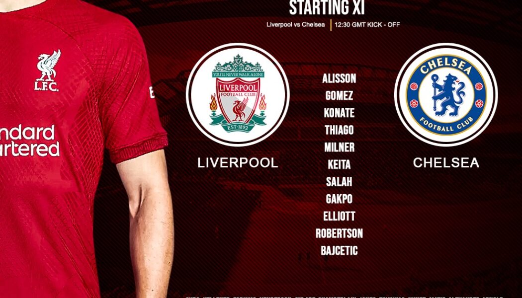 Confirmed: Liverpool team vs Chelsea