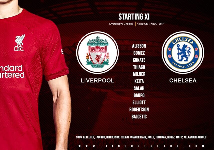 Confirmed: Liverpool team vs Chelsea