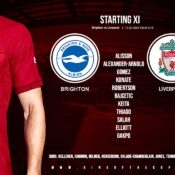 Confirmed: Liverpool team vs Brighton