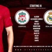 Confirmed: Liverpool team vs Real Madrid