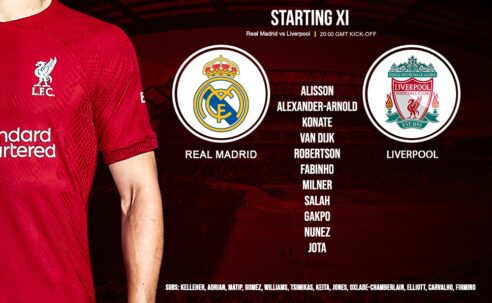 Confirmed: Liverpool team vs Real Madrid