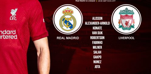 Confirmed: Liverpool team vs Real Madrid