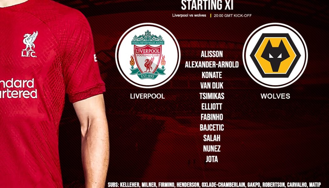 Confirmed: Liverpool team vs Wolves