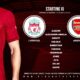 Confirmed: Liverpool team vs Arsenal
