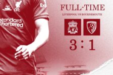 Full-time: Liverpool 3 Bournemouth 1