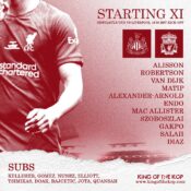 Liverpool team vs Newcastle United 27th of August 2023