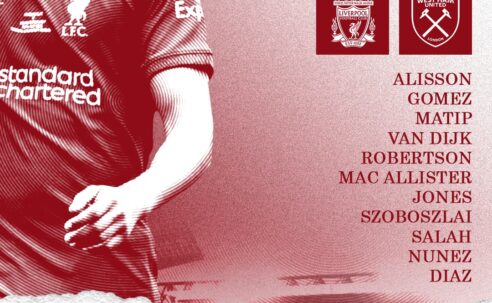 Liverpool team vs West Ham anfield premier League 24th of September 2023