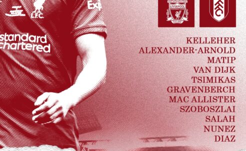 Confirmed: Liverpool vs Fulham