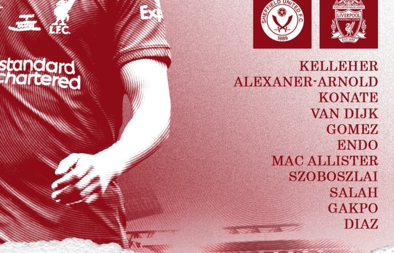 Confirmed: Liverpool team vs Sheffield Utd