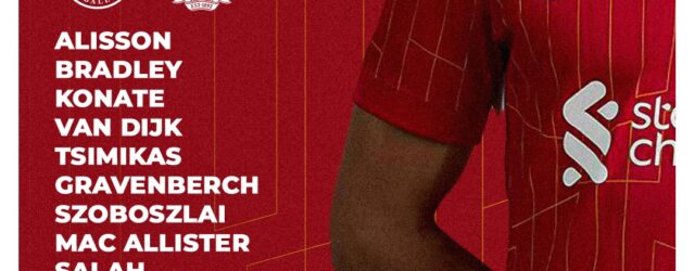 Confirmed: Liverpool team vs Leicester City