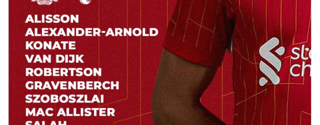 Liverpool team vs Tottenham Anfield Premier League 27th of April 2025