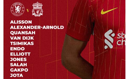 Liverpool team vs Chelsea premier League Stamford Bridge may 4 2025