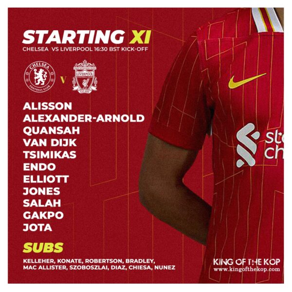 Liverpool team vs Chelsea premier League Stamford Bridge may 4 2025