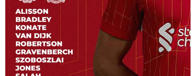 Liverpool team vs Crystal Palace Premier league Anfield 25th of May 2025