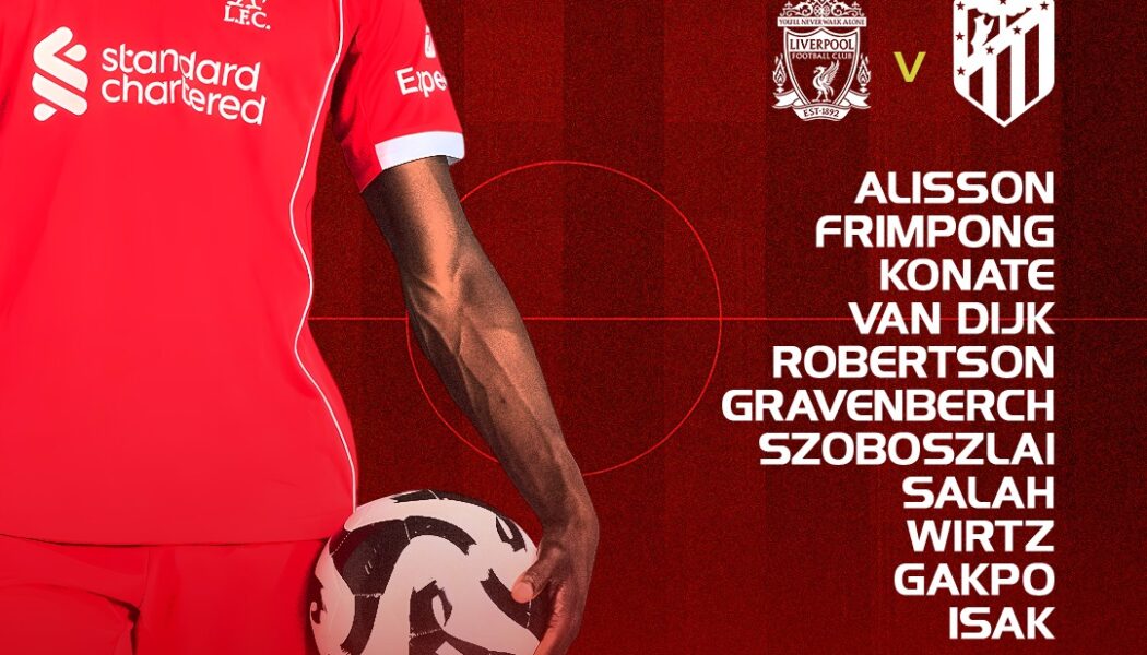 Liverpool team VS Atletico Madrid Champions League Anfield 17th of September 2025