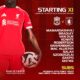 Liverpool starting XI graphic vs Aston Villa showing Mamardashvili, Bradley, Van Dijk, Konate, Robertson, Gravenberch, Mac Allister, Salah, Szoboszlai, Gakpo, and Ekitike.