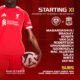 Liverpool lineup vs Manchester City starting XI showing Mamardashvili, Bradley, Konaté, Van Dijk, Robertson, Gravenberch, Szoboszlai, Mac Allister, Wirtz, Salah and Ekitike.