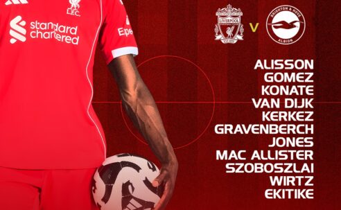 Liverpool confirmed starting XI vs Brighton showing Alisson, Van Dijk, Wirtz and Ekitike ahead of 3pm Premier League kick-off