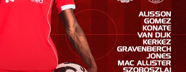 Liverpool confirmed starting XI vs Brighton showing Alisson, Van Dijk, Wirtz and Ekitike ahead of 3pm Premier League kick-off