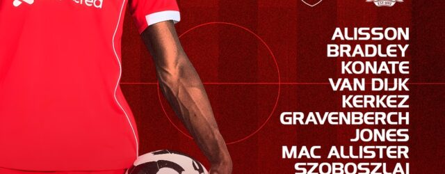 Confirmed: Liverpool team vs Fulham