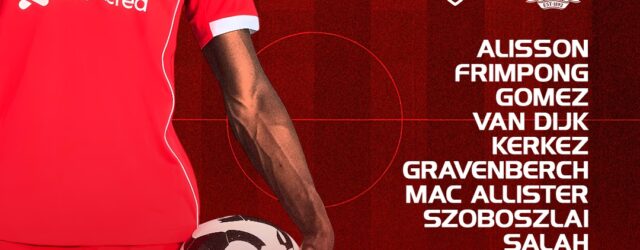 Confirmed: Liverpool team vs Bournemouth