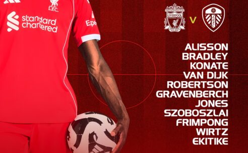 Confirmed: Liverpool team vs Leeds