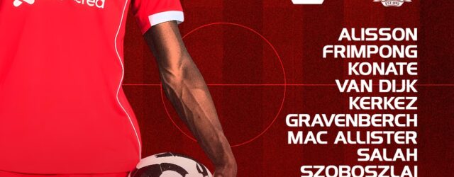 Liverpool starting XI graphic for Wolves vs Liverpool at Molineux, 20:15 GMT kick-off, listing Alisson, Frimpong, Konate, Van Dijk, Kerkez, Gravenberch, Mac Allister, Salah, Szoboszlai, Gakpo and Ekitike with substitutes below.