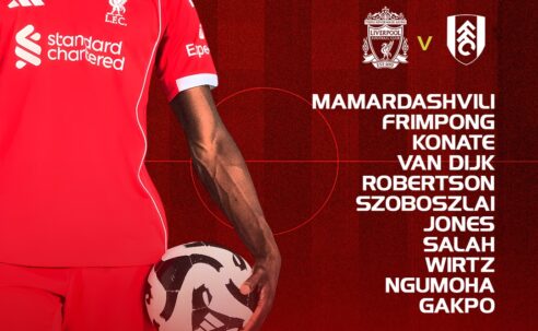 Confirmed: Liverpool team vs Fulham
