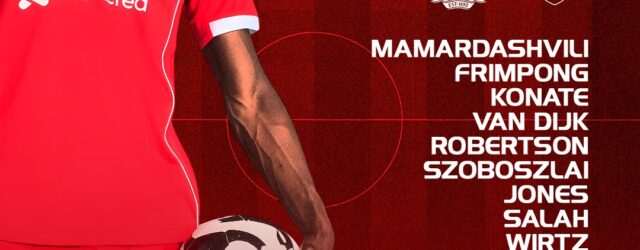 Confirmed: Liverpool team vs Fulham