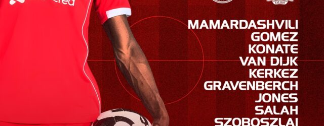 Liverpool players line up for the FA Cup quarter-final against Man City at the Etihad