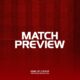 King of the Kop match preview graphic on a red pitch-style background