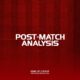 King of the Kop post-match analysis graphic on a red pitch-style background