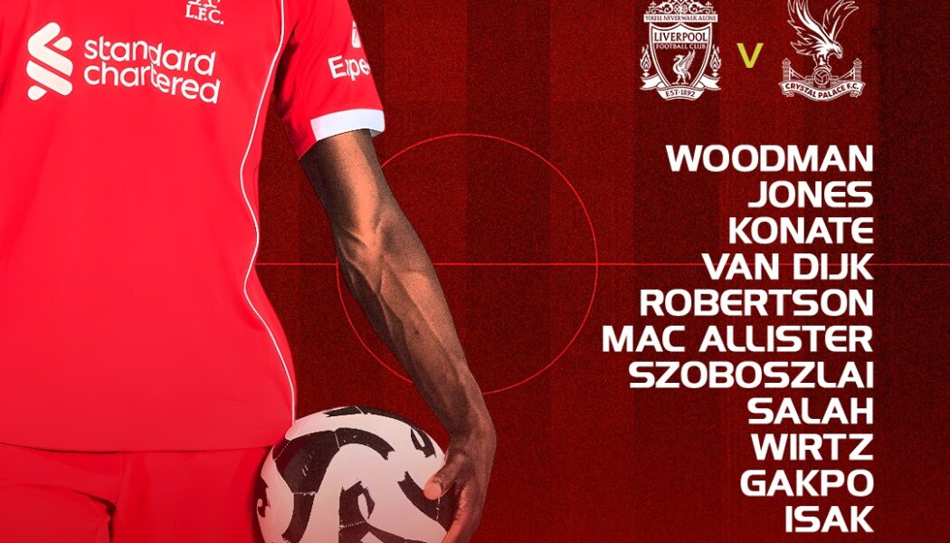 Liverpool lineup vs Crystal Palace 25th of April 2026