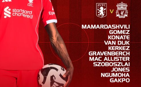 Liverpool team vs Aston Villa 15th of May 2026 Premier League