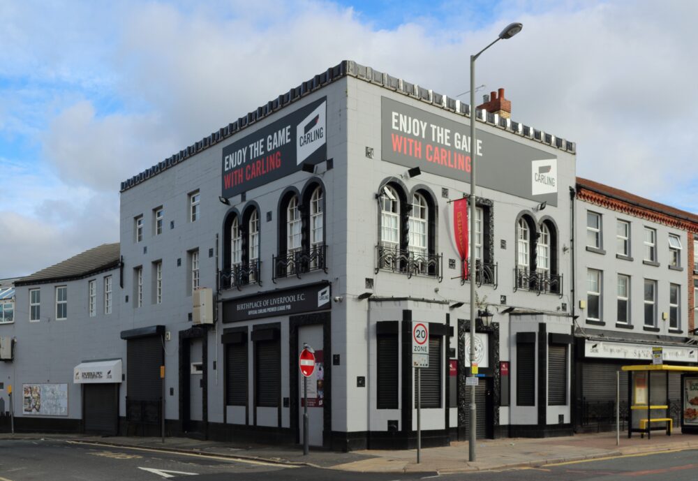 The Sandon pub on Oakfield Road near Anfield in Liverpool