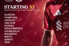 Confirmed: Liverpool team vs Newcastle United
