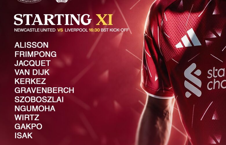 Confirmed: Liverpool team vs Newcastle United