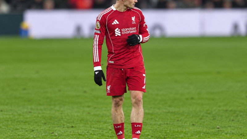 Florian Wirtz in action for Liverpool during a Premier League match at Craven Cottage