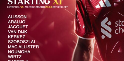 Bradley Barcola starts for Liverpool against Atlético Madrid in the Champions League at Anfield.