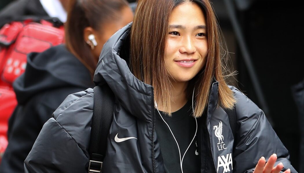 Fuka Nagano arriving for Liverpool Women's match against Tottenham in October 2024