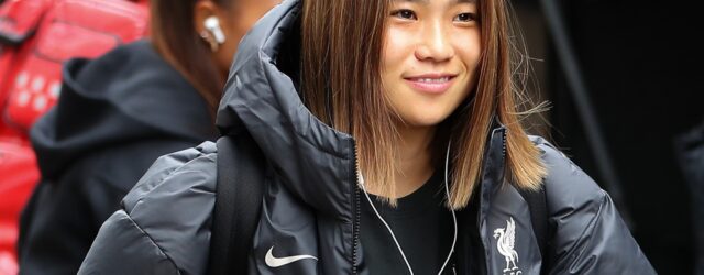 Fuka Nagano arriving for Liverpool Women's match against Tottenham in October 2024