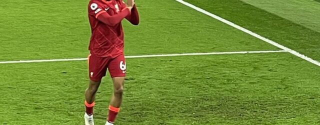 Trent Alexander-Arnold walking towards the corner flag during Liverpool’s match against Leicester City.