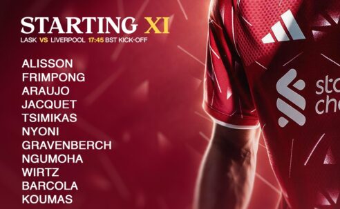 Liverpool team vs LASK Champions League 14 October 2026